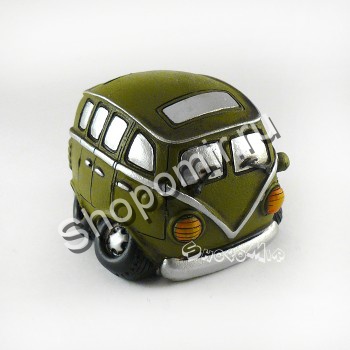 Копилка ''Ретро автобус'' зеленая